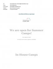 June Summer Camps - June 15, 2020